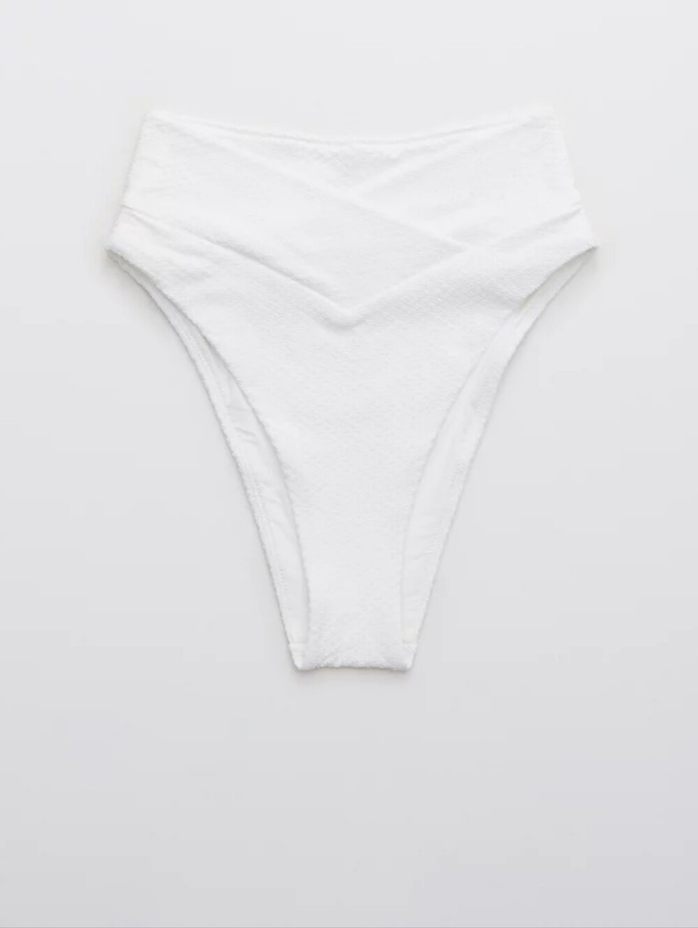 AERIE🛟 Jacquard Crossover High Cut Cheeky Bikini Bottom SIZE L - Picture 4 of 8